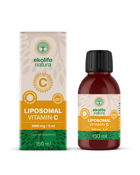 Ekolife Natura Liposomal Vitamin C 1000 mg – no flavor, no sweeteners